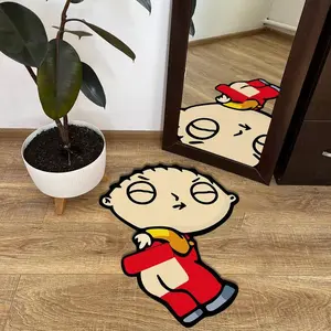 Fun Cartoon Design Rug, Cartoon Pattern Rug, Fashion Creative Irregular Carpet, Soft Comfortable Plush Mat, Suitable for Living Room Bedroom Bedside Closet Bathroom