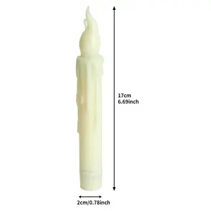 Christmas Candles with  Remote control, 6 Pack LED Flameless Hanging Candles, Flickering Taper Lights Set for Theme Party Birthday Gift