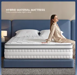 Raybee 8/10/12/14 Inch Hybrid Mattress With Motion Isolation Springs & Sponge Mattress in a Box for Twin, Full, Queen, King, CertiPUR-US Certified, Medium Firmness Hugging Comfort, Ergonomic & Lumbar Support, Relieve Pressure for Bedroom