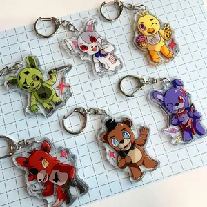 FNAF Keychain Acrylic Charms, Five Nights At Freddy Foxy Vanny Springtrap Chica Bonnie Keychains, Cute, Durable, And Perfect For Bags, Keys, Or Gifts. Great For Daily Use Or As Thoughtful Little Gifts For Your Friends And Yourself.