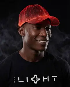 Fiber Optic Light Up Hat - Black (Updated)