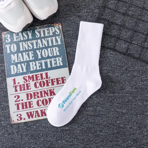 FoamFam Unisex Cotton Socks - Simple, Casual Shoe Accessory with Softness for Women's Everyday Essential Wear