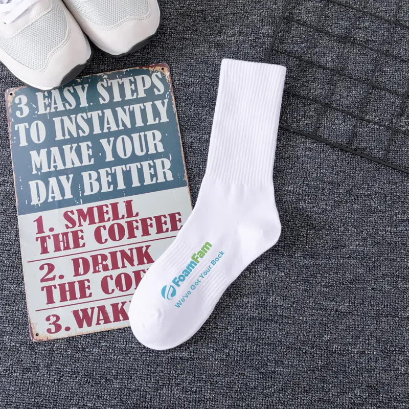 FoamFam Unisex Cotton Socks - Essential Basic Shoe Accessory for Women's Everyday Wear