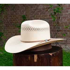 Resistol: 10X Wildfire 96 Nat/Tan 4 1/4″ Brim Straw Hat (Pre-shaped Cattleman Crown)