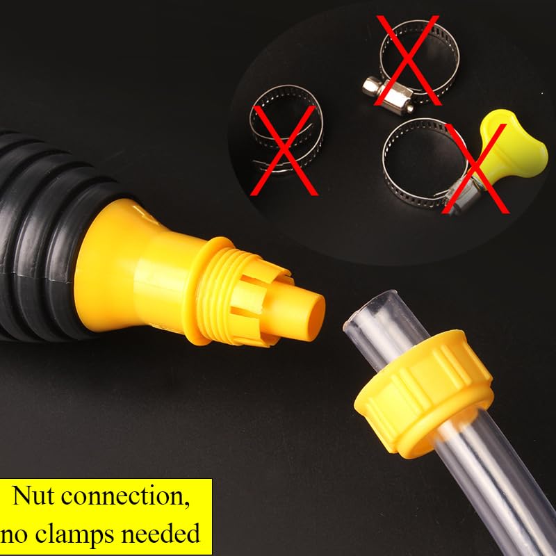 Multifunction Liquid Sucker Pump,High Flow Manual Fuel Pump 6.5 Ft Hose -Portable Hand Siphon Transfer Pump Kit fit for Gasoline Oil Diesel Water Liquid Fluid