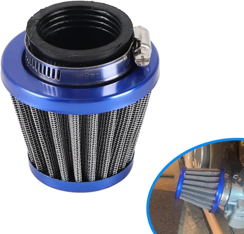 38mm Air Filter for Apollo SSR Moped ATV Go kart Scooter Pit Dirt Bike for VM22 PZ22 PZ26 PZ27 PD18J NC50 Carburetor 50cc 70cc 80cc 90cc 110cc 125cc 150cc 196cc 200cc 212cc Engine Parts Blue