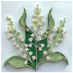 5D Special Shaped Diamond Art Painting Kit, Green Grass Pattern DIY Rhinestone Diamond Art Kit, Handmade Embroidery Craft for Home Wall Decor