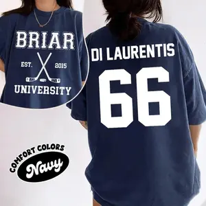 Di Laurentis 66 Briar University Hockey Shirt, Off Campus Bookish Merch, Briar University Hawks Hockey Team Shirt, Campus Hockey Shirt