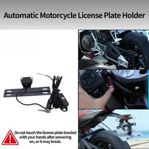 For ZXMOTO ZX500RR ZX500F ZX820RR Motorcycle Auto-flip Adjustable License Plate Frame One-Button Flip