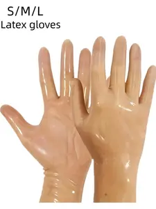 Pure Latex Gloves for Men and Women, Transparent Ultra-Thin Gloves, Available in S/m/l Sizes, Ideal for Everyday Use