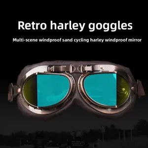 Harley Glasses Kadin Retro Silver Frame Bronze Goggles Fringe Motorcycle Windproof Goggles