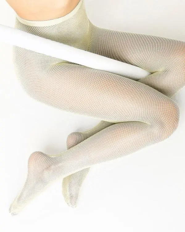 Nylon Spandex Fishnets - Ivory