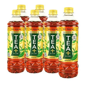TEA PLUS Thai Oolong Tea Sugar-Free 490ml (6-Pack) - Authentic Low-Calorie Beverage for Refreshment