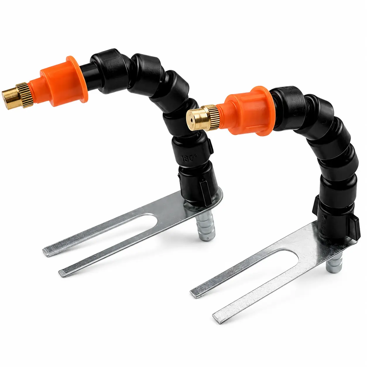 2 Pack Flexible Truck Wash Spray Nozzles with Brass Tips, 360° Adjustable Water Spray Heads for Truck, Trailer Cleaning (Automotive Equipment Washing)