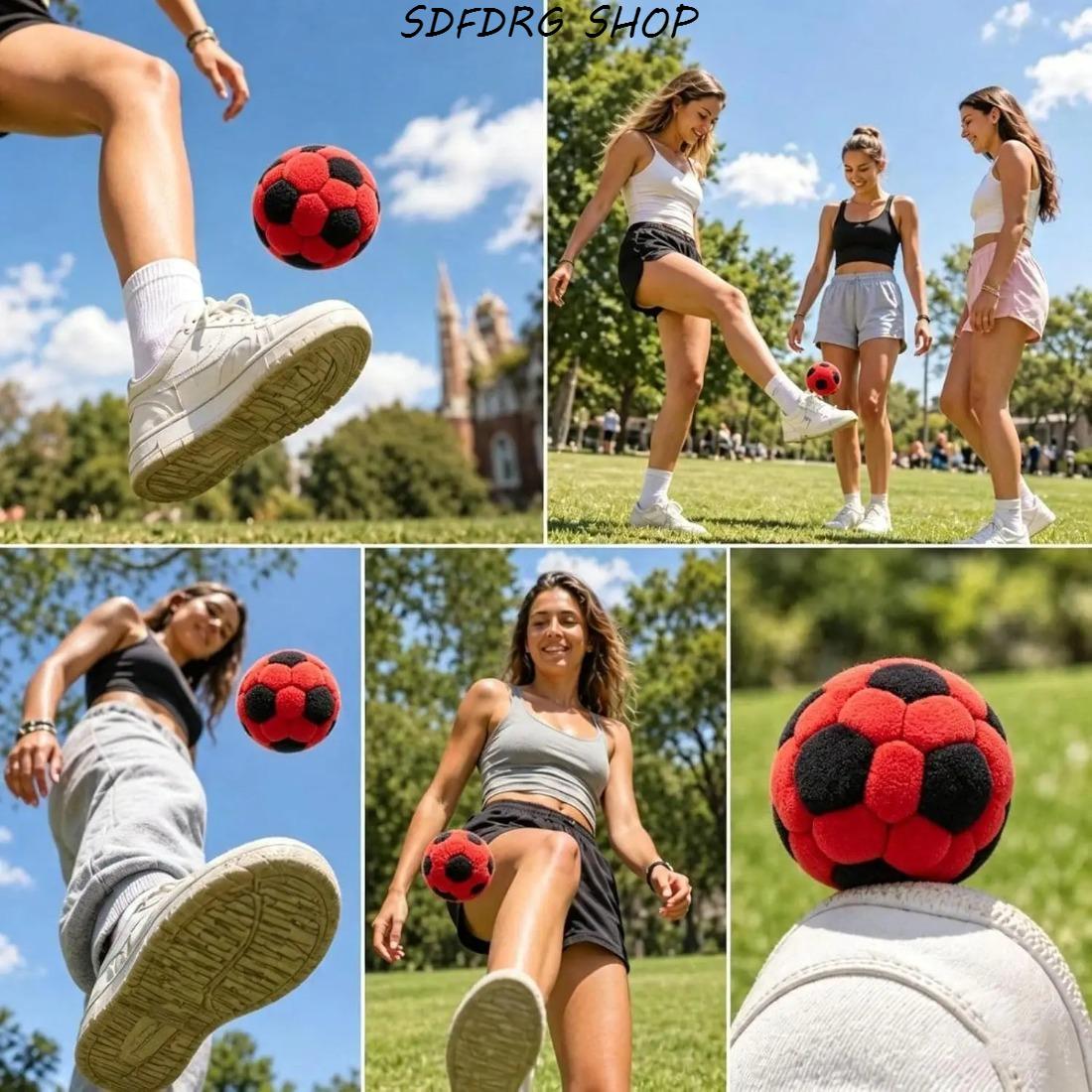 6-Pack 2.75” Plush Soccer Hacky Sacks for Kids & Adults – Soft Fleece Footbags, Y2K Nostalgia Skill Toys, Outdoor Summer Camp Game, Juggling Balls, Party Favors, Coordination & Sports Fun