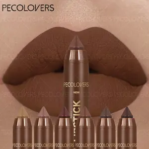 6pcs/set Sexy Red Pencil 6 Shades Silky Lipstick Liner Waterproof Makeup Multiple Usages Crayon Lip Stick Pen