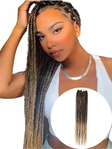 European and American big braid wig color dreadlocks hair rope gradient chemical fiber big braid reggae hip hop dreadlocks braid hair braid