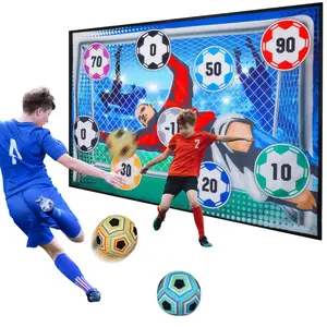 Velcro Shooting Football Toy, 1 Set Wall Mounted Velvet Target Indoor Silent Football Toy, Shooting Practice Sports Toy, Gift for Children,Boys & Men gifts, Soccer Goal Net