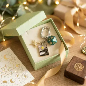 The Star Tarot Keychain Bag Charm Major Arcana Symbol Metal Texture Multi-Charm Design Lucky Everyday Accessory Meaningful Gift Hope Healing Guidance Cosmic Connection