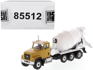 CAT Caterpillar CT681 Concrete Mixer Yellow & White "High Line" Series 1/87 (HO) Scale Diecast Model by Diecast Masters