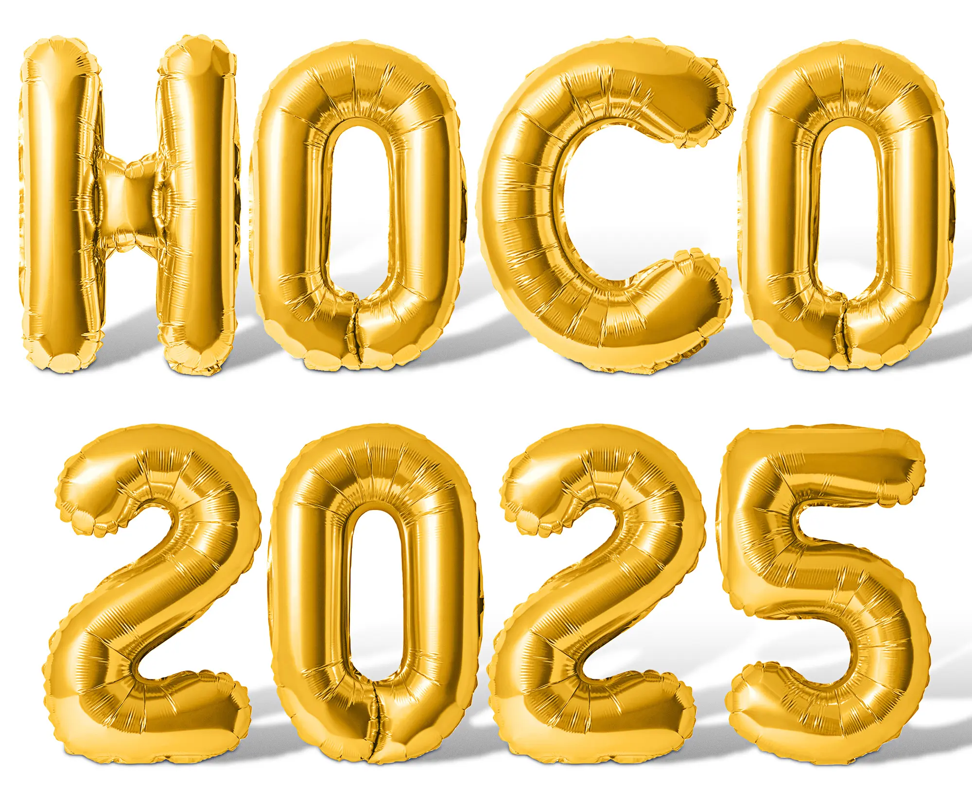 Letter Balloons - HOCO 2025 16" Inch Alphabet Letters Foil Mylar Balloon Homecoming Party Banner