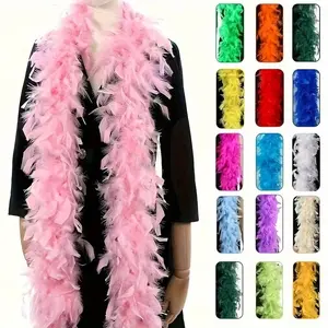 Feather Scarf DIY Party Costume Accessory, Colorful Feather Scarves, Decorative Scarves for Birthday Halloween Christmas