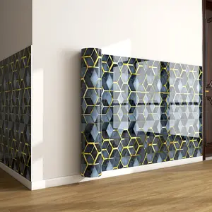 Self-Adhesive Waterproof Tile Wall Stickers, Moisture Resistant & Moldproof, Thickened Marble Wallpaper for TV Background Decoration, Marble Pattern Wallpaper