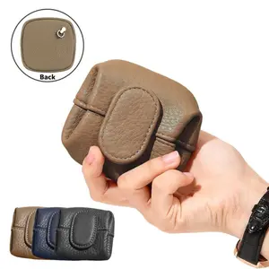 Mini Lychee Pattern Coin Purse, Solid Color Buckle Key Earphone Storage Bag, Casual Change Pouch for Daily Use Thanksgiving Christmas Gifts for Men Women Girls