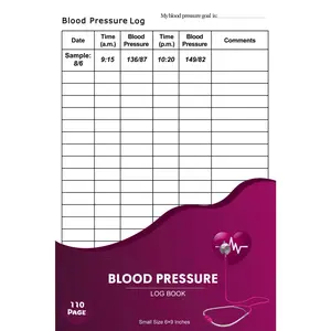 Blood Pressure Log Book: Simple Daily Blood Pressure Log | Keeping track of your blood pressure readings over time | Small Size 110 Pages