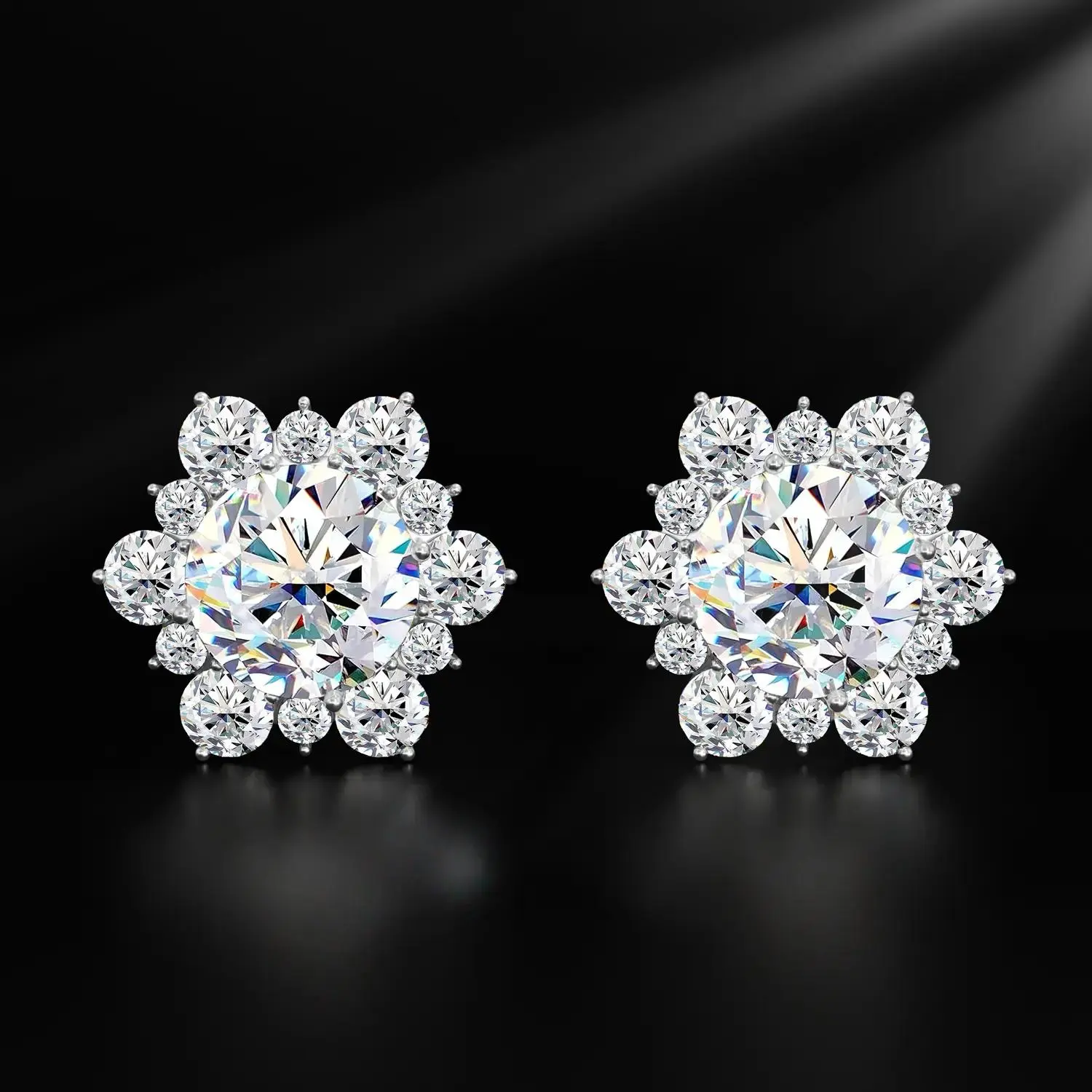 Must-Have 2026 Dual Premium Lab-Created Gemstone Stud Earrings | Gentle Hypoallergenic Comfort Posts | Includes Exquisite Luxury Gift Box | Unisex Elegant Fine Jewelry | Perfect Heartfelt Gift for Him & Her for Birthdays, Anniversaries & Valentine's Day