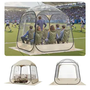 fathersdaygift VEVOR Pop up Sports Tent, 72x72 in Clear Bubble Tent for 2-4 Persons, Waterproof Outdoor Pod with Floor Mat Top Cover, Garden Igloo Dome Tents Camping Shelter for Events Fishing Cheering