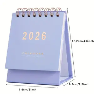 Vibrant Mini Calendar 2026, Monthly & Weekly Planning, Dual Wire Binding, Color Options (, Blue, ), Home or Office Organizer, Planner Notebook, Office Stationery Supplies