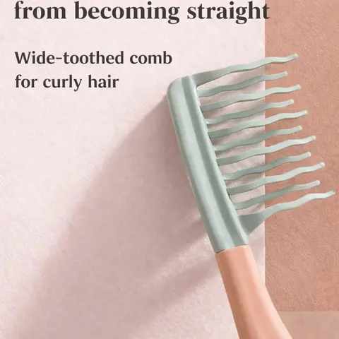 Dual Wide-Tooth Hair Comb, Detangling Comb for Long Curly Hair, Abs Handle, Scalp Massage, Daily Use, Styling Tool, Detangler Combs