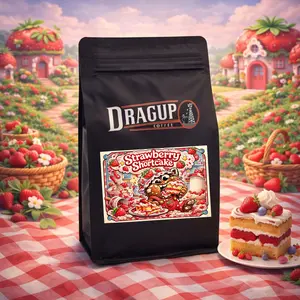 Drag Up Coffee Strawberry Shortcake Flavored Specialty Coffee Drag Up Coffee Strawberry Shortcake Flavored Specialty Coffee