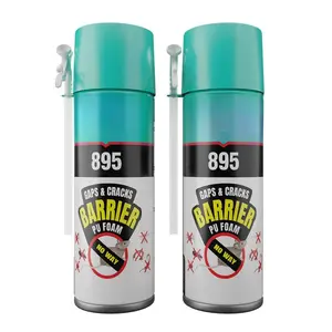 895 Gaps & Cracks Barrier Insulation Spray  (2x12 Oz.) - Gap Filler, Hole Blocker, Polyurethane Expanding  Spray for Barrier, Gaps Cracks Filler | 12 Oz. 2 Pack