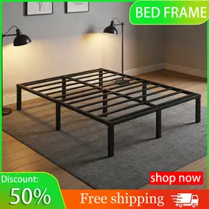 Edenza-Bed Frame 14 16 18 inch, Box Spring 5 7 9 Inch, Heavy Duty Mattress BoxSpring Foundation, Sturdy Queen Box Springs for Bed with Fabric Cover Set, Easy Assembly, Noise Free