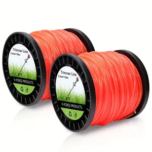 Grass Strimmer Line 2.4mm/0.095in*100m  Lawn Trimmer Line  Round Trimmer Line Spool Replacement  Nylon Material for Trimming Lawn Weeds, Orange