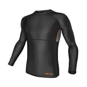 Shock Doctor Core Compression Hockey Shirt - Black Long Sleeve with Sleeve Lock™ Technology & Four-Way Stretch Mesh for Enhanced Support and Superior Breathability