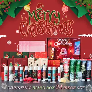 Christmas Advent Calendar 24-Piece Set with Festive Design and Variety of Items for Holiday Fun Ideal for Families and Friends