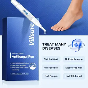 5-Pack Villsure Antifungal Pen – 25% Undecylenic Acid Formula with Precision Brush, Portable Nail Fungus Treatment for Discolored, Thick, and Peeling Nails