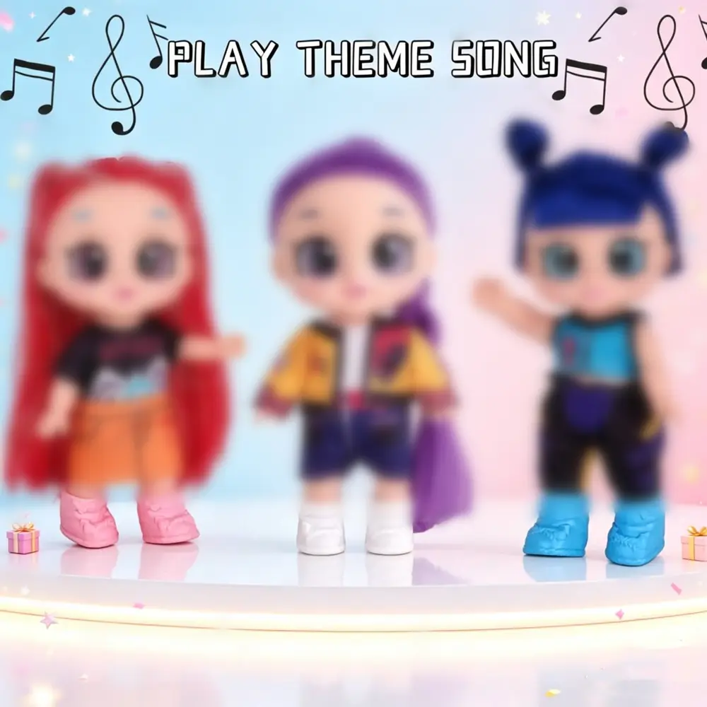 Anime Action Figures, Monster Group 5D Eyes 10 Inch 5 Joint Moveable Collection Toy, Play Theme Music, Fan Collection, Singing Dolls Birthday Gift Gifts for Girls