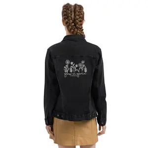 Grow In Grace Embroidered Denim Jacket
