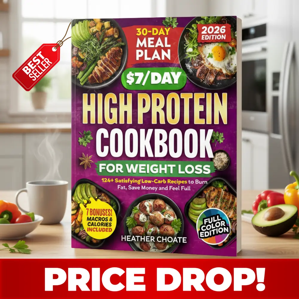 The $7 Day High Protein Cookbook, 124 Easy Low Carb Recipes and 30 Day Meal Plan, Budget Friendly High Protein Meals for Everyday Cooking, Family Friendly Recipe Collection with Simple Meal Prep Ideas for Busy Lifestyles