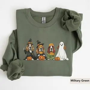 Basset Hound Halloween SWeatshirt, Dog lover Shirt