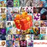 6pcs/12pcs Random Cartoon Animal Floral Patterns, 20x20cm DIY 5D Diamond Painting Kit, Handmade Wall Art Set Crafts for Beginners & Adults, DIY Kits