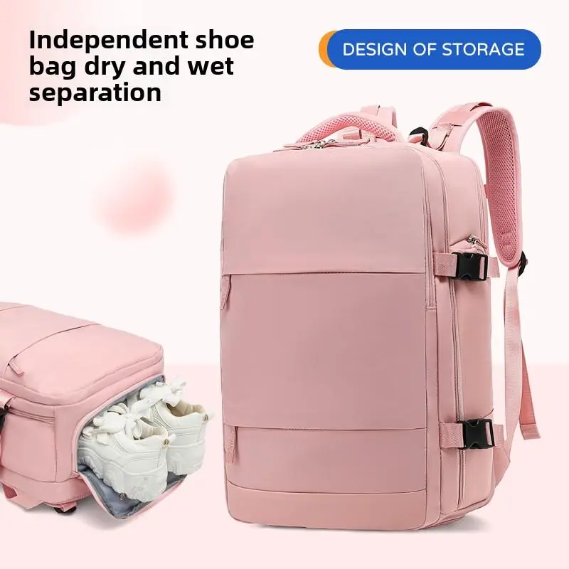 Men's Rugged Backpack Style Travel Bag, Solid Carry-On for Business Travel with a Secure Laptop Sleeve, Backpack Style Travel Bags