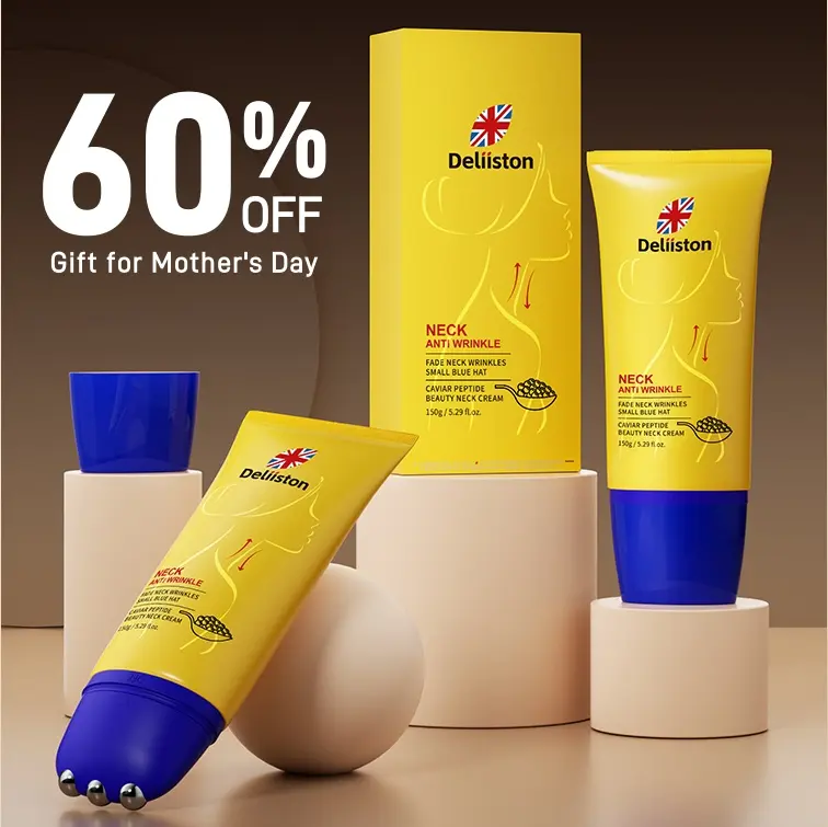 【Deliiston】Neck Cream Anti-Wrinkle, Deep Hydration, Firms & Tones, Natural Ingredients, Perfect for All Skin Types, Body Care Hydrating Lightweight Serum