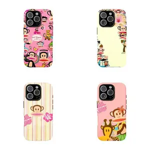 Paul Frank Two-In-One Drop-Resistant Mobile Phone Case Protection, Shockproof For IPhone 17-12, Pro Max, Pro Plus, and Samsung S25 24 23 Safety Case