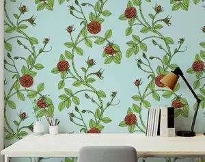 Elva Rose, Floral Wallpaper removable wall decoration peel and stick
