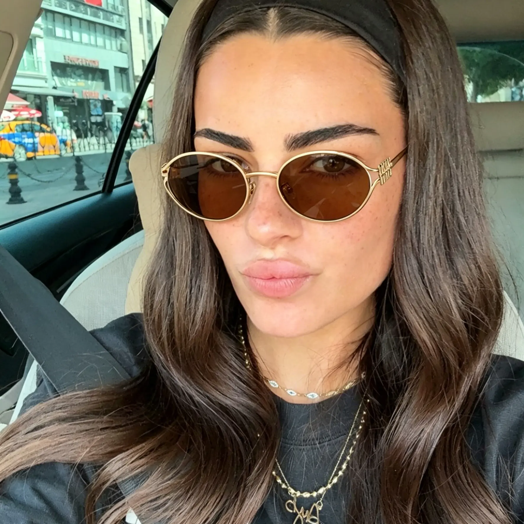 Polarized Oval Sunglasses Retro Y2K Metal UV400 Protection Travel Party Vintage Oval Metal Sunglasses Women - UV400 Protection  main image 3